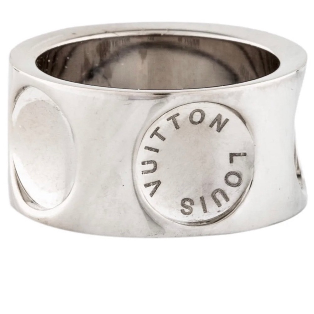 LOUIS VUITTON “Empriente” Ring, Size 4.75, 18k White Gold (Retails for $3,400)